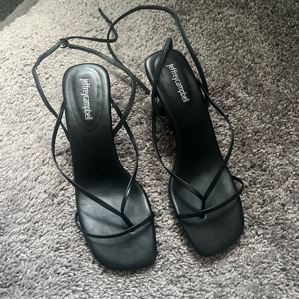 Jeffrey Campbell Black Strappy Heels